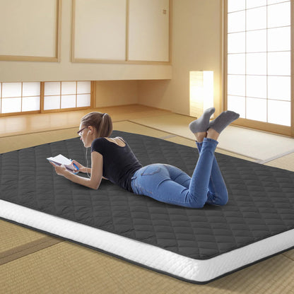 SLSY Futon Mattress, Extra Thick Padded Japanese Floor Mattress Quilted Bed Mattress Topper, Folding Floor Lounger Sleeping Pad Guest Bed