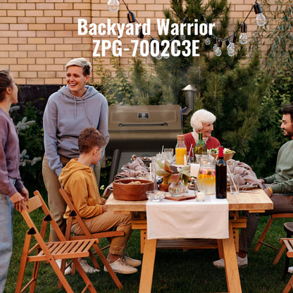Z GRILLS Backyard Warrior 697 sq.in 8-in-1 Wood Pellet Grill Smoker with PID V3.0 Technology, LCD Screen, Meat Probes and Rain Cover