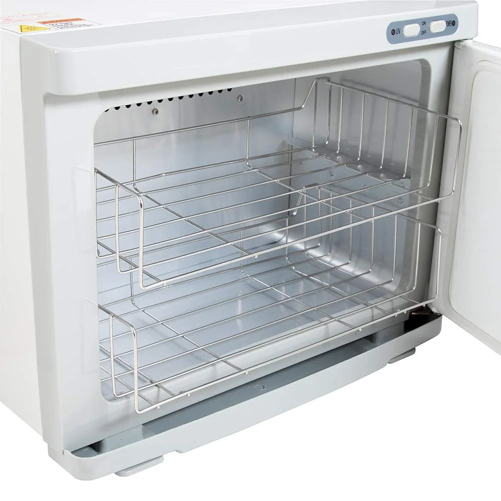 ForPro Professional Collection Premium Hot Towel Warmer, UV Sterilization, 23L Extra Large Capacity, Two Stainless Steel Racks, White