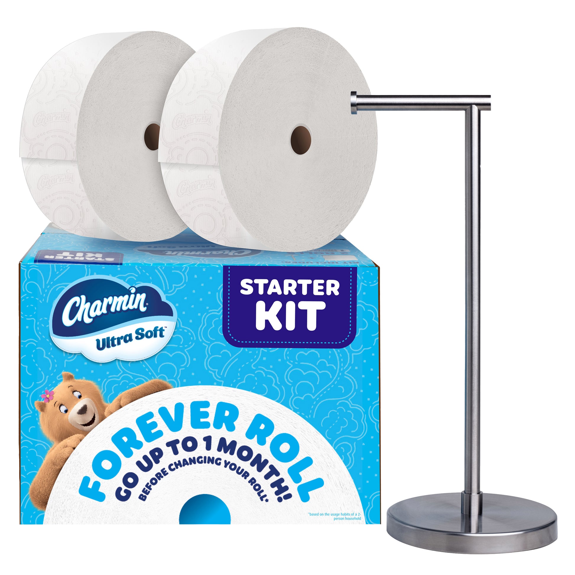 Charmin Ultra Soft Bath Tissue, Forever Roll Starter Kit