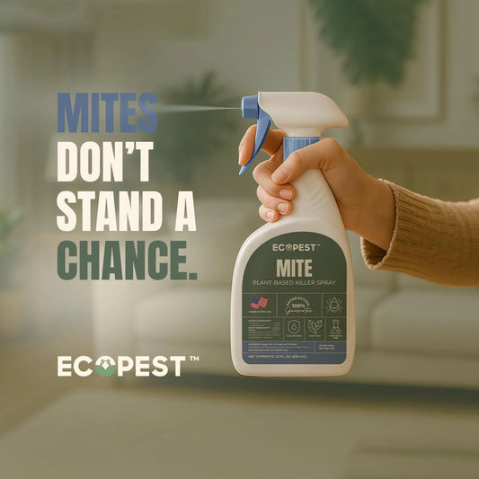 Mite Spray - Natural Killer for Dust, Bird, Spider, Scabies & Other Mites | Bedding & Furniture-Safe | Treatment for Chickens, Poultry, Dogs, Cats, Reptiles & Other Pets | Indoor & Outdoor (1 Gallon)