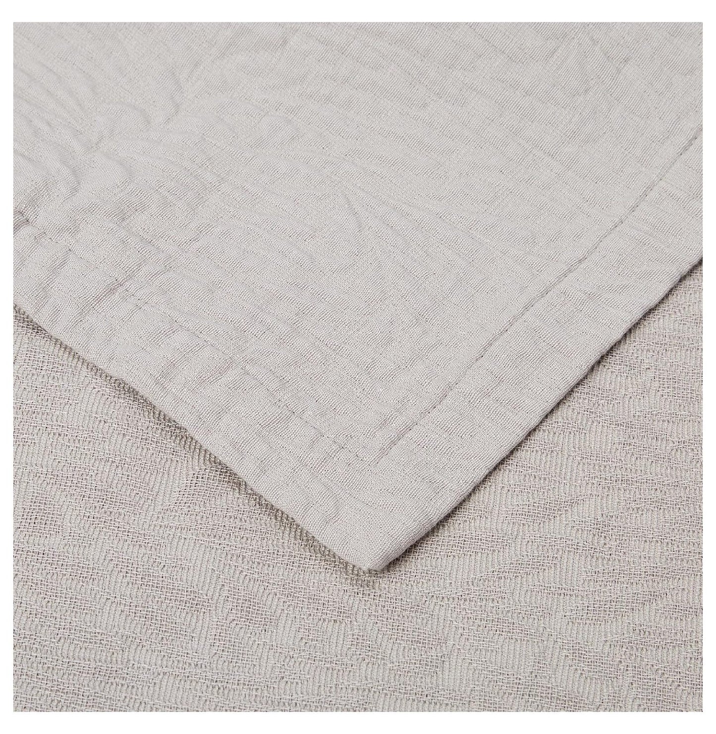 Matelass Blanket Coverlet, Queen, Grid/White