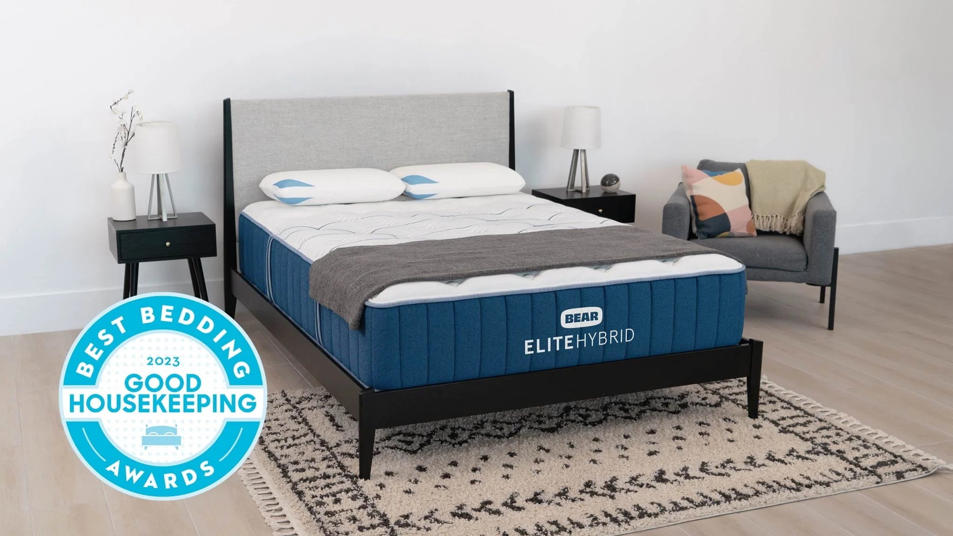 Bear Mattress Elite Hybrid - Queen, Firm, With 2 Free Pillows
