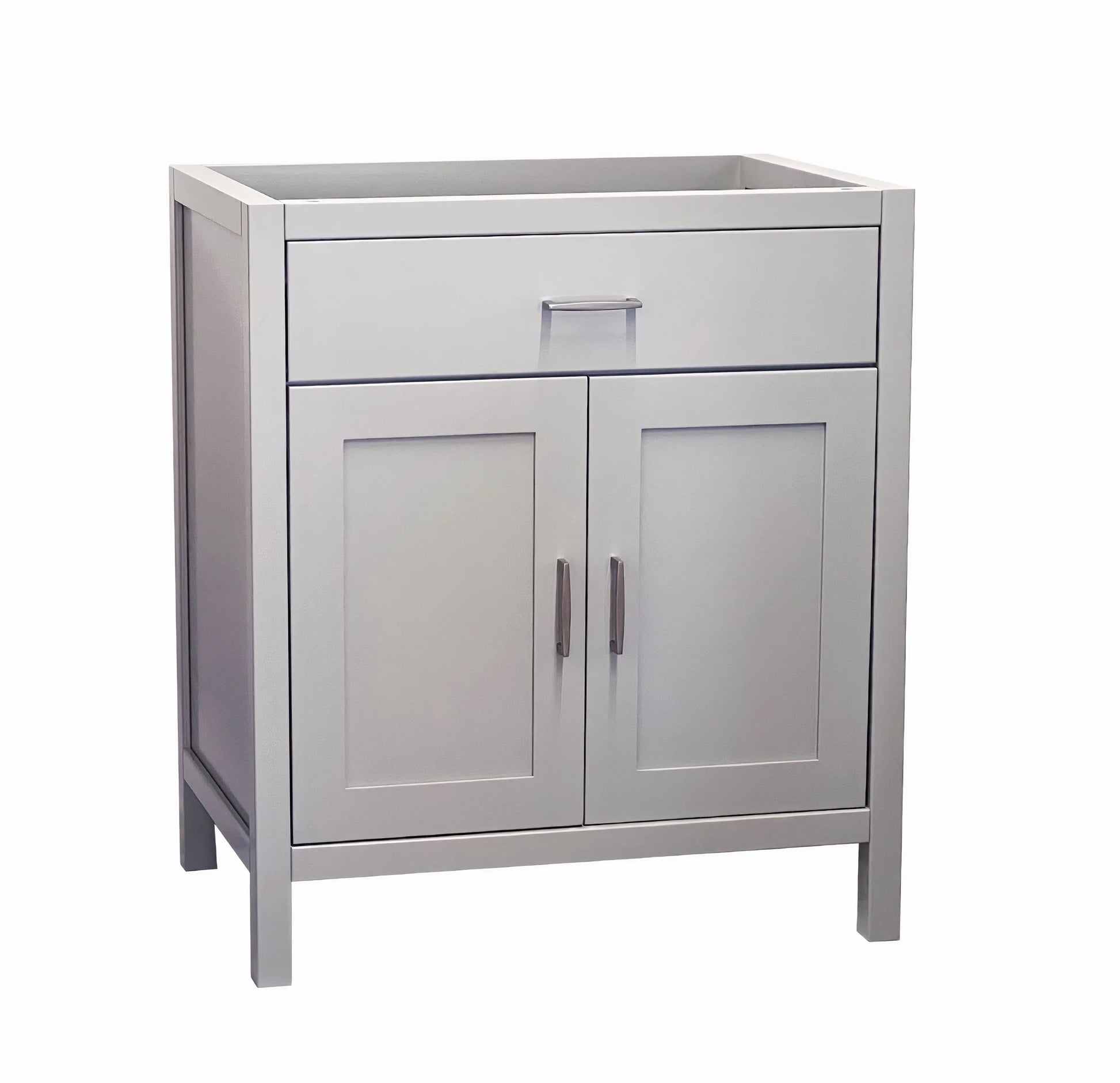 30" Grey Freestanding Bath Vanity Tip-Out Drawer Sink Cabinet Without Top