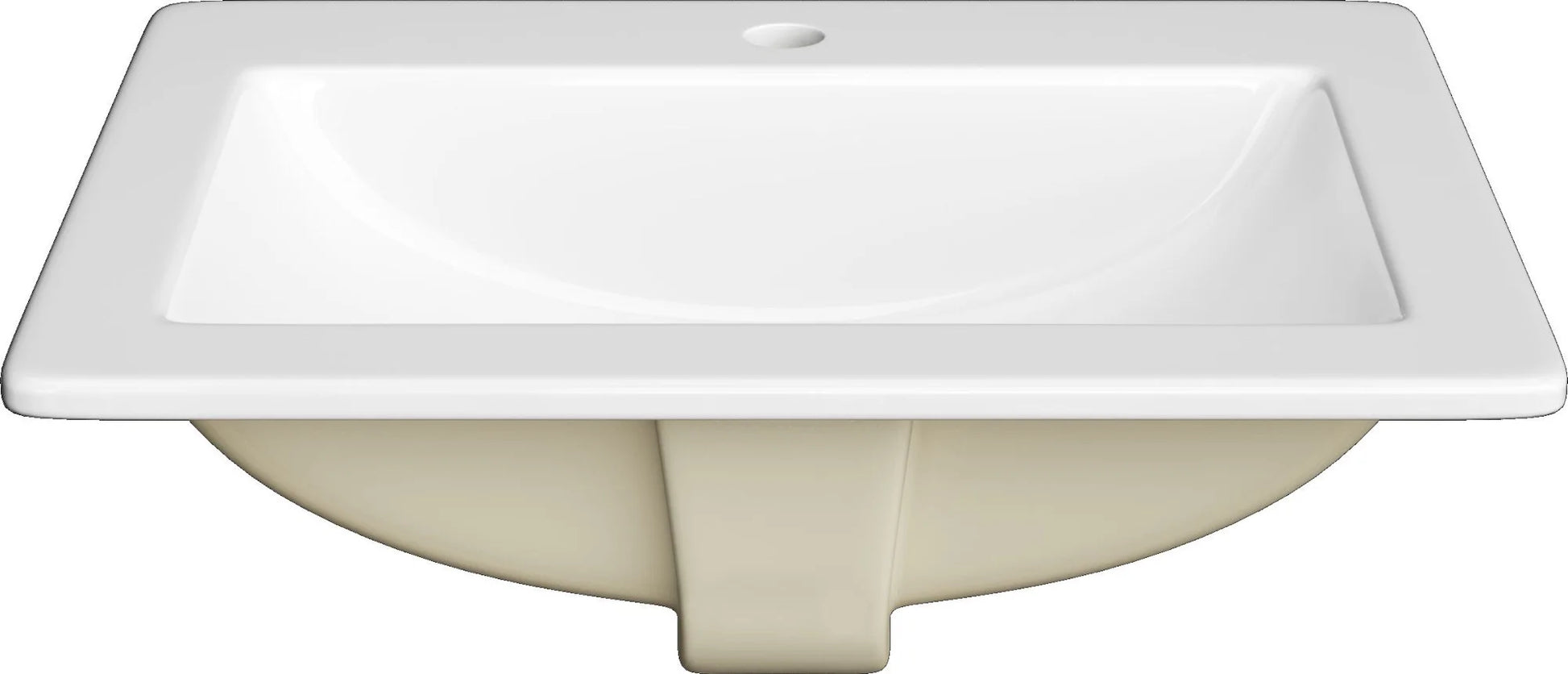 Proflo Pf21181 Hoffman 21-1/4" Rectangular Vitreous China Drop In Bathroom Sink - White