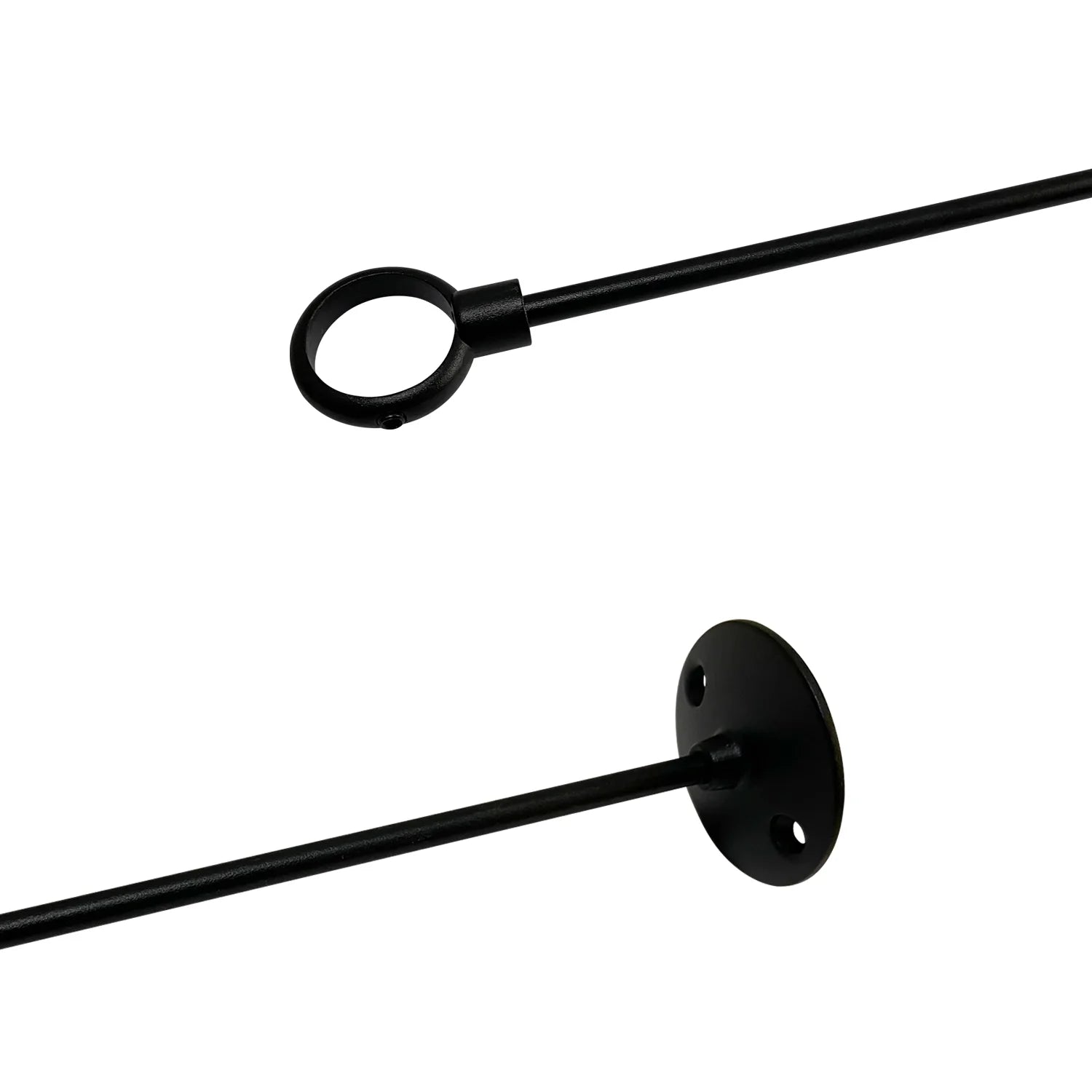Naiture Stainless Steel 72'' x 48'' Corner Shower Curtain Rod with Ceiling Support, Black Finish