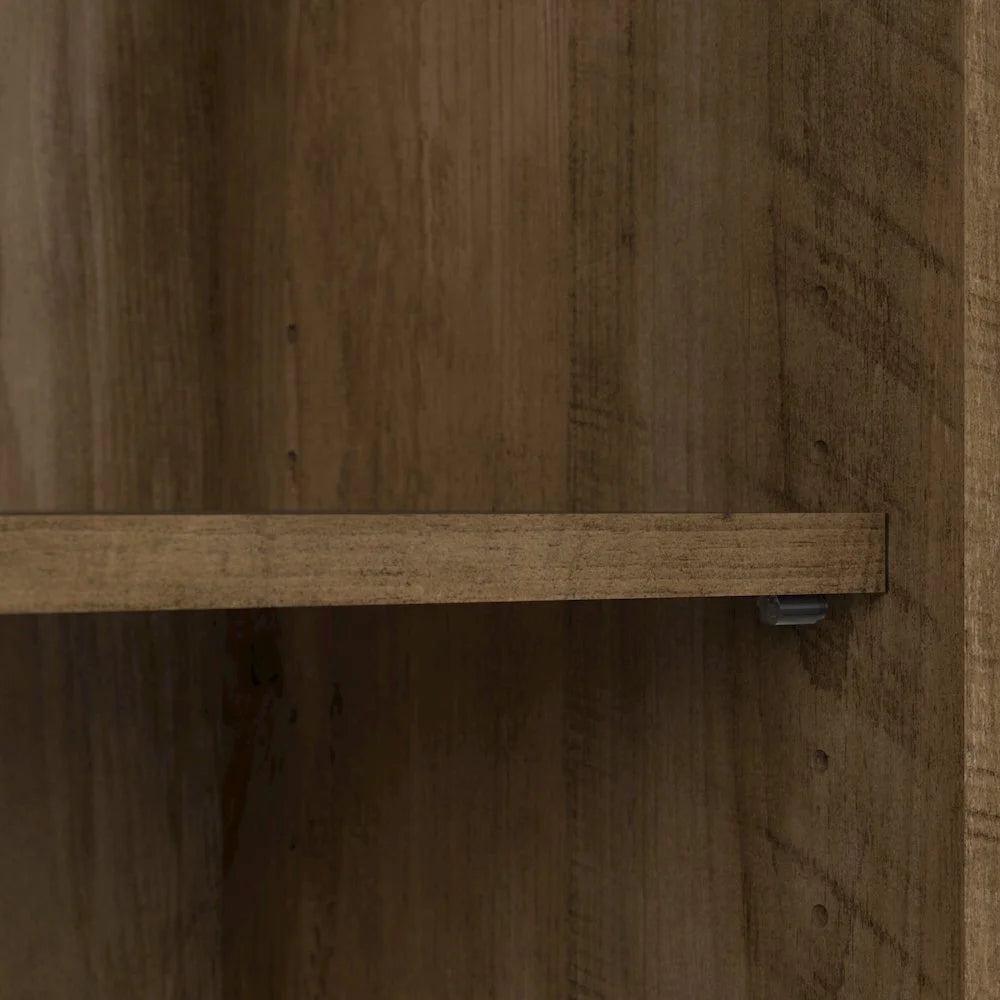 Bush Furniture Cabot Tall Bathroom Cabinet in Reclaimed Pine - Engineered Wood