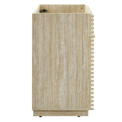 Modway Render 24" Faux Travertine Bathroom Vanity Cabinet (Sink Not Included) in Travertine