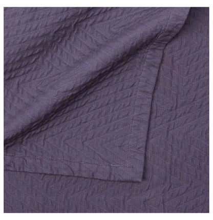 Matelass Blanket Coverlet, Queen, Grid/White
