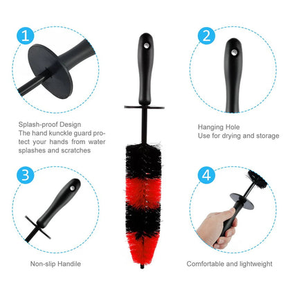 Dsseng 18pcs Car Wash Cleaning Tools Kit Car Detailing Set Car Wash Kit Interior and Exterior with Car Detail Brushes Tire Brush Towels