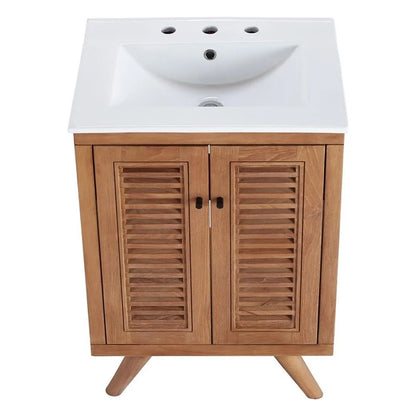 Modway Birdie 24" Bathroom Vanity in Natural White