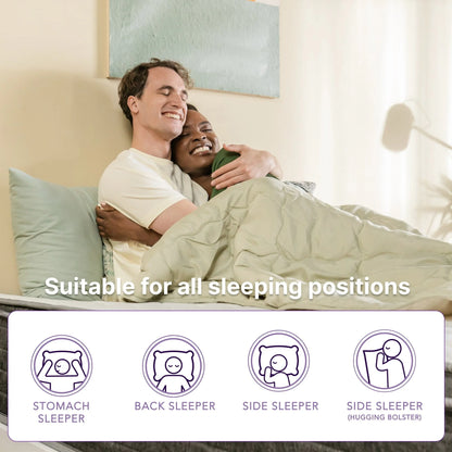 NapQueen Victoria 10" Medium Firm, Hybrid of Cooling Gel Infused Memory Foam and Pocket Spring Mattress, Queen Size
