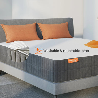 Sweetnight 10" Cool Gel Memory Foam Mattress with Zippered Cover Mattresses in a Box Medium Firm Mattress, Twin