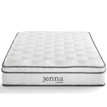 Modway Jenna 8" Innerspring and Foam Twin Mattress in White