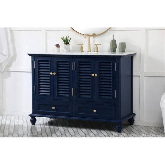 48 inch single bathroom vanity in blue