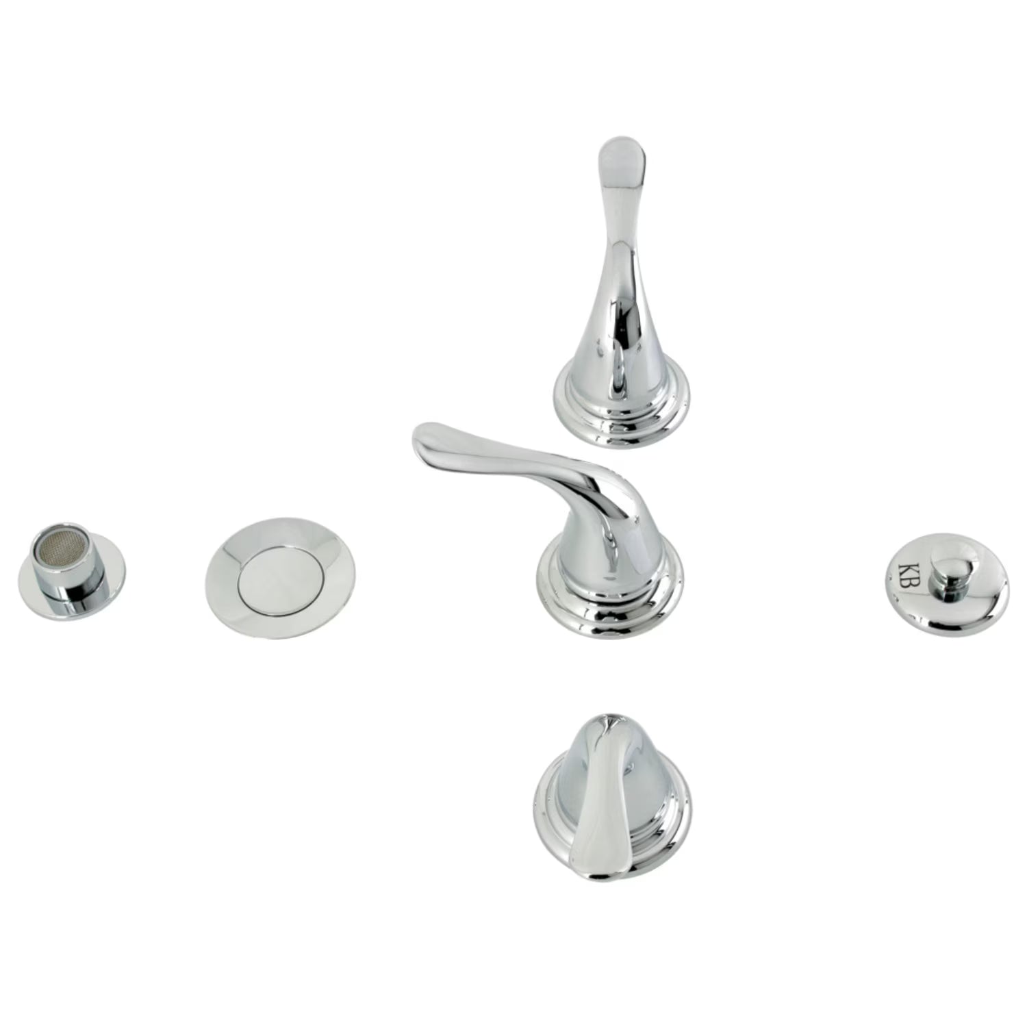 Kingston Brass KB328YL Royale Three-Handle Bidet Faucet, Brushed Nickel