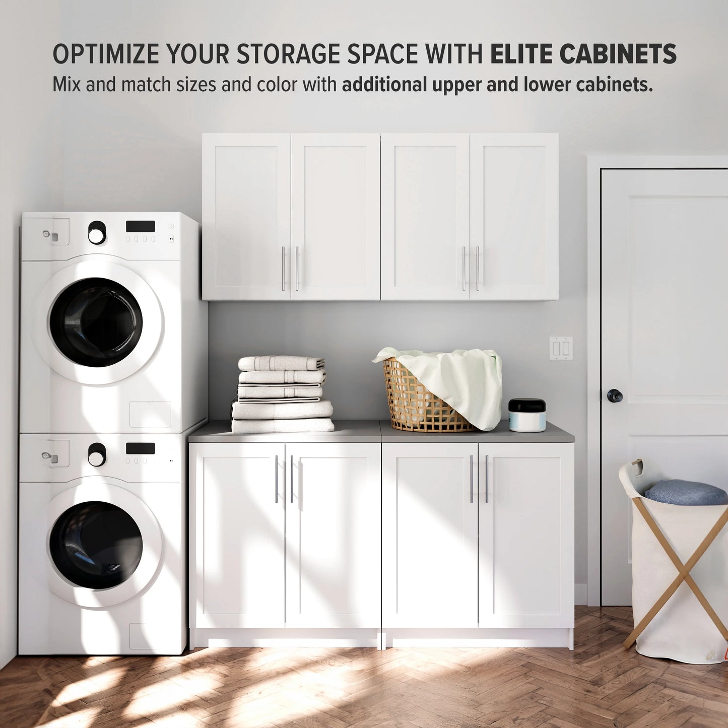 Prepac Elite 32" H Wall Cabinet with Panel Doors, White Storage Cabinet, Bathroom Cabinet, Pantry Cabinet with with 1 Adjustable Shelf 12.75" D x 32" W x 30" H, WSUR-1003-1