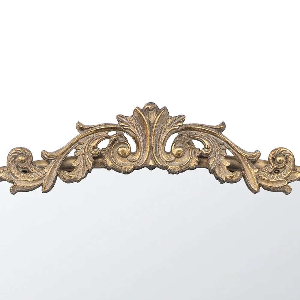 Mirror, Gold Arch Bathroom Vanity Mirror, 24" x 36" Baroque Inspired Wall Mirror,for Bathroom Bedroom Living Room,Gold