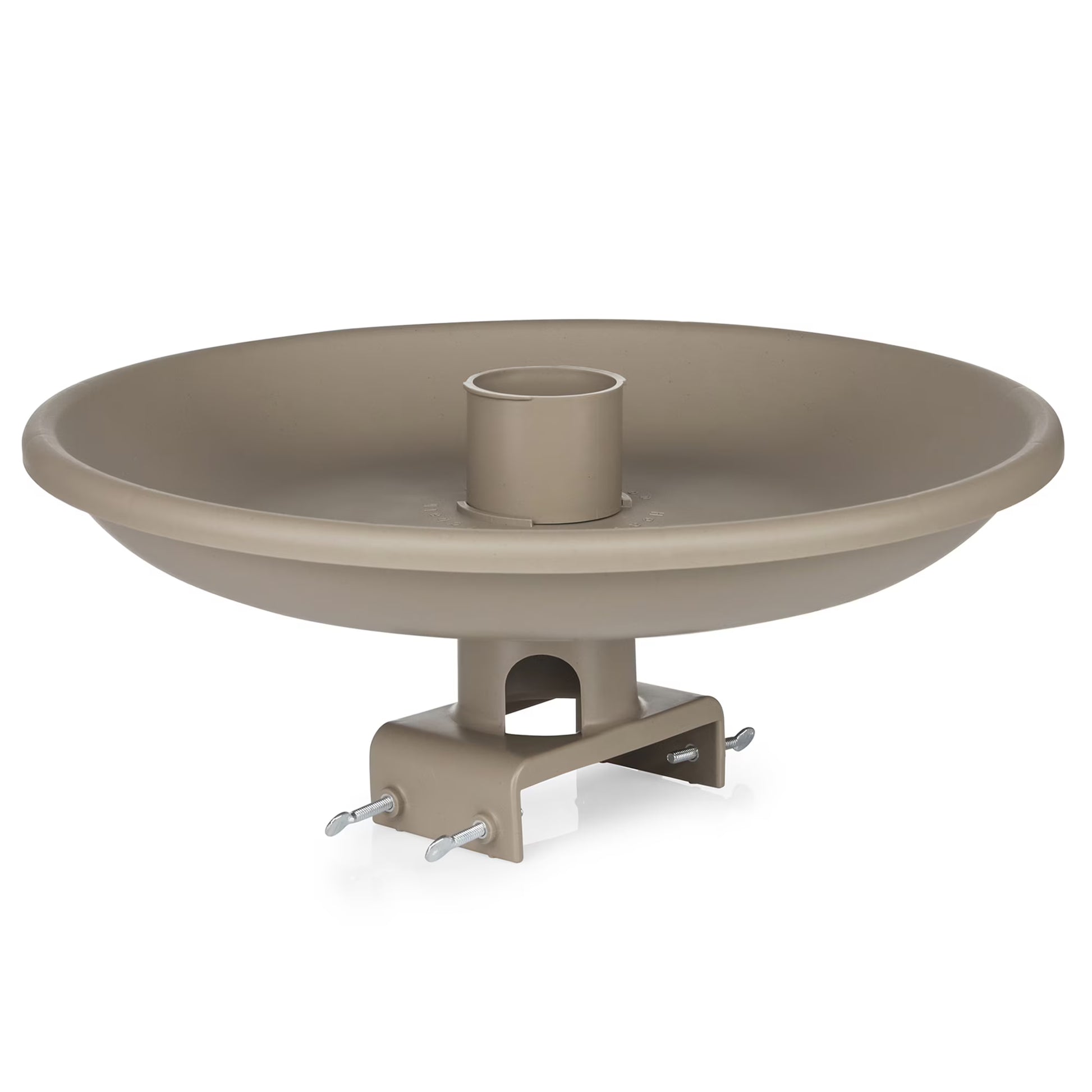 Farm Innovators 150 Watt Plastic Heated Birdbath w/Deck Mount, Tan