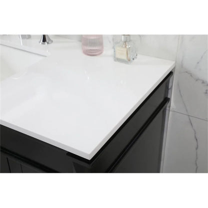 48 inch single bathroom vanity in black