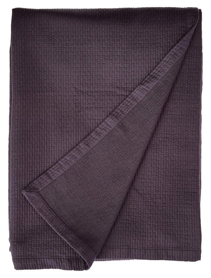 Matelasse Blanket Coverlet, Foliage Pattern, King, Light Grey