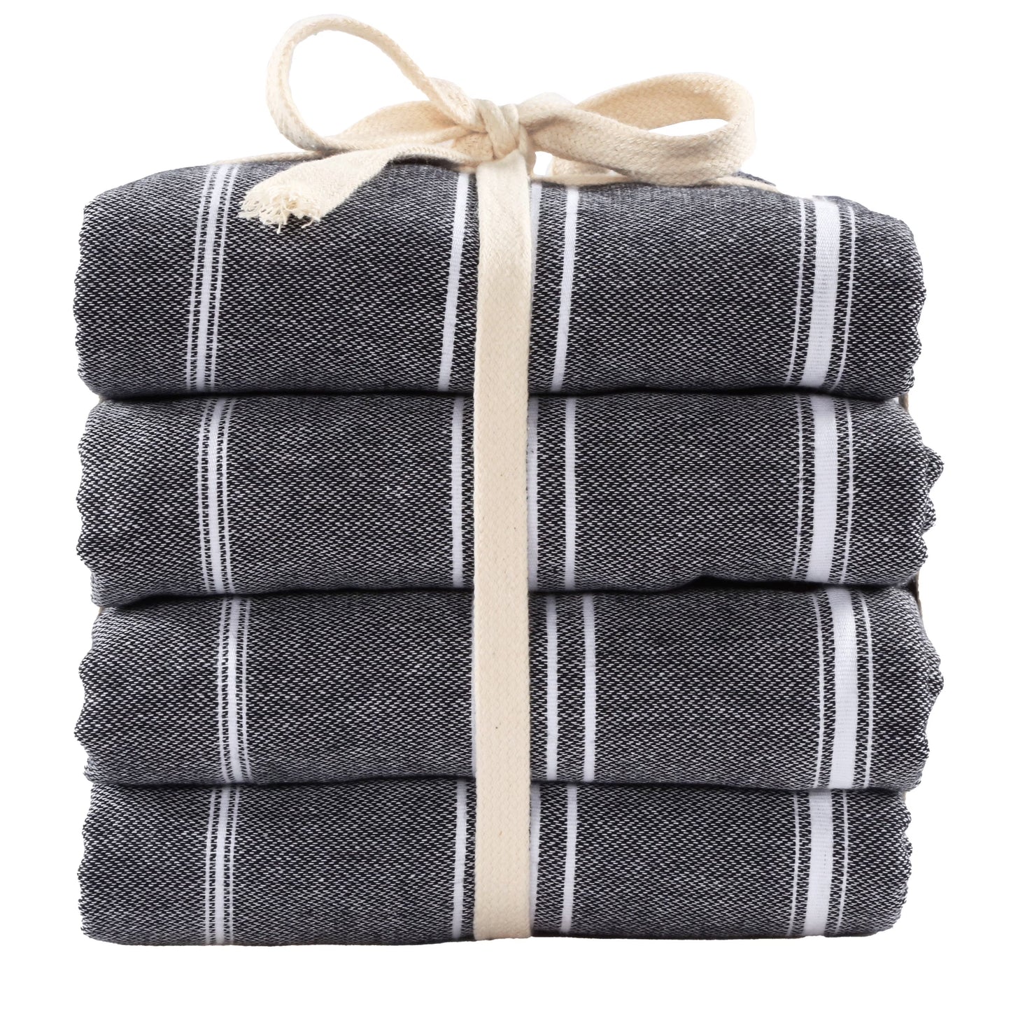 Cacala Turkish Beach Towel 100% Cotton, Set of 4, Sand-Free and Quick-Drying Perfect as an Extra Large Travel Towel, Beach Accessory, or Gift for Beach Lovers, 39° x 70°