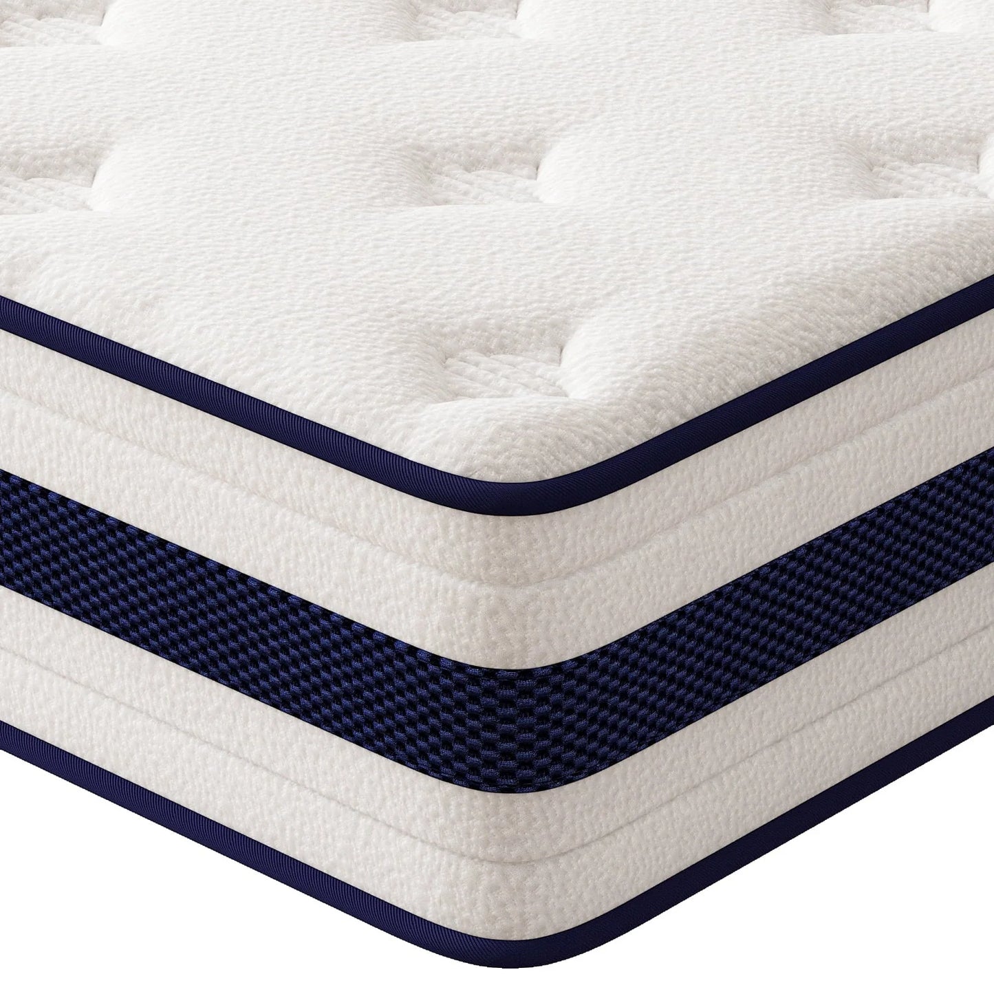 Nisien Queen Mattress, 10 Inch Innerspring Hybrid Mattress in a Box with Gel Memory Foam,Pocket Spring Mattress, Pressure Relief, Medium Firm Support,60"*80"*10",100-Night Free Trial