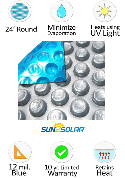 Midwest Canvas 30' Round Space Age Swimming Pool Solar Heater Cover Blanket