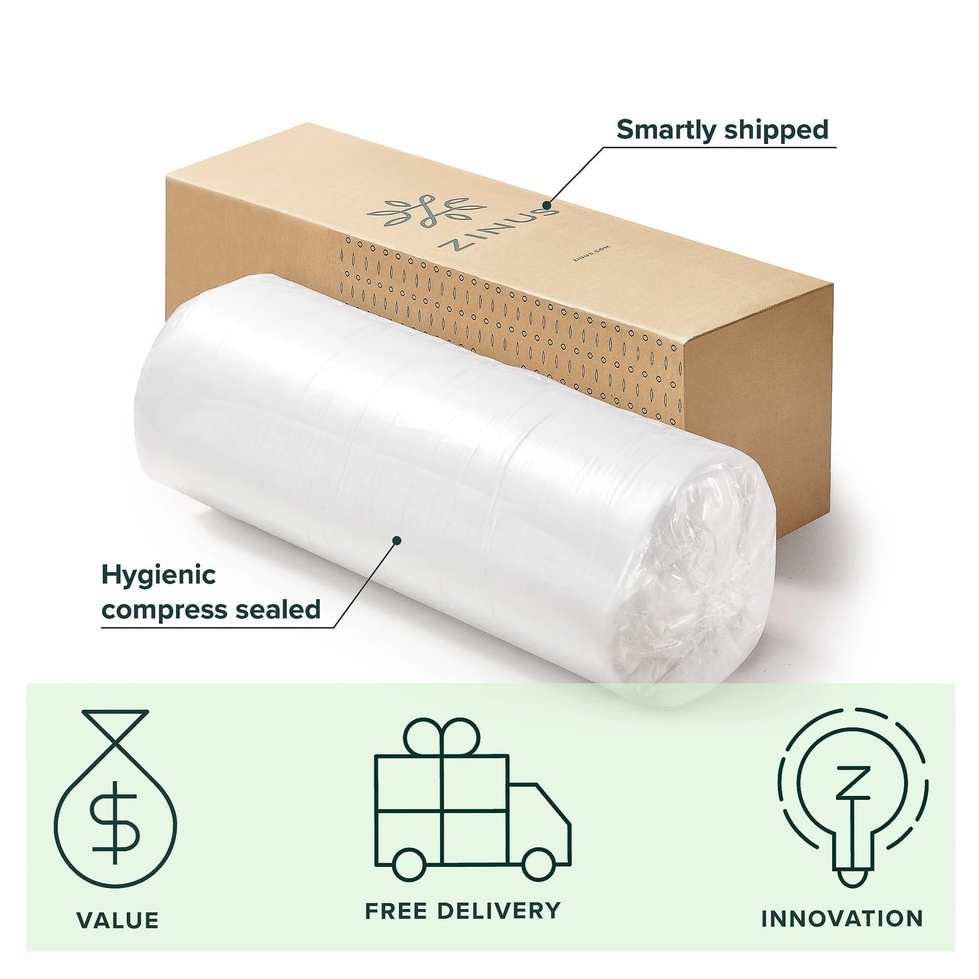 Zinus 10" Cooling Support Foam Mattress in a Box, Queen
