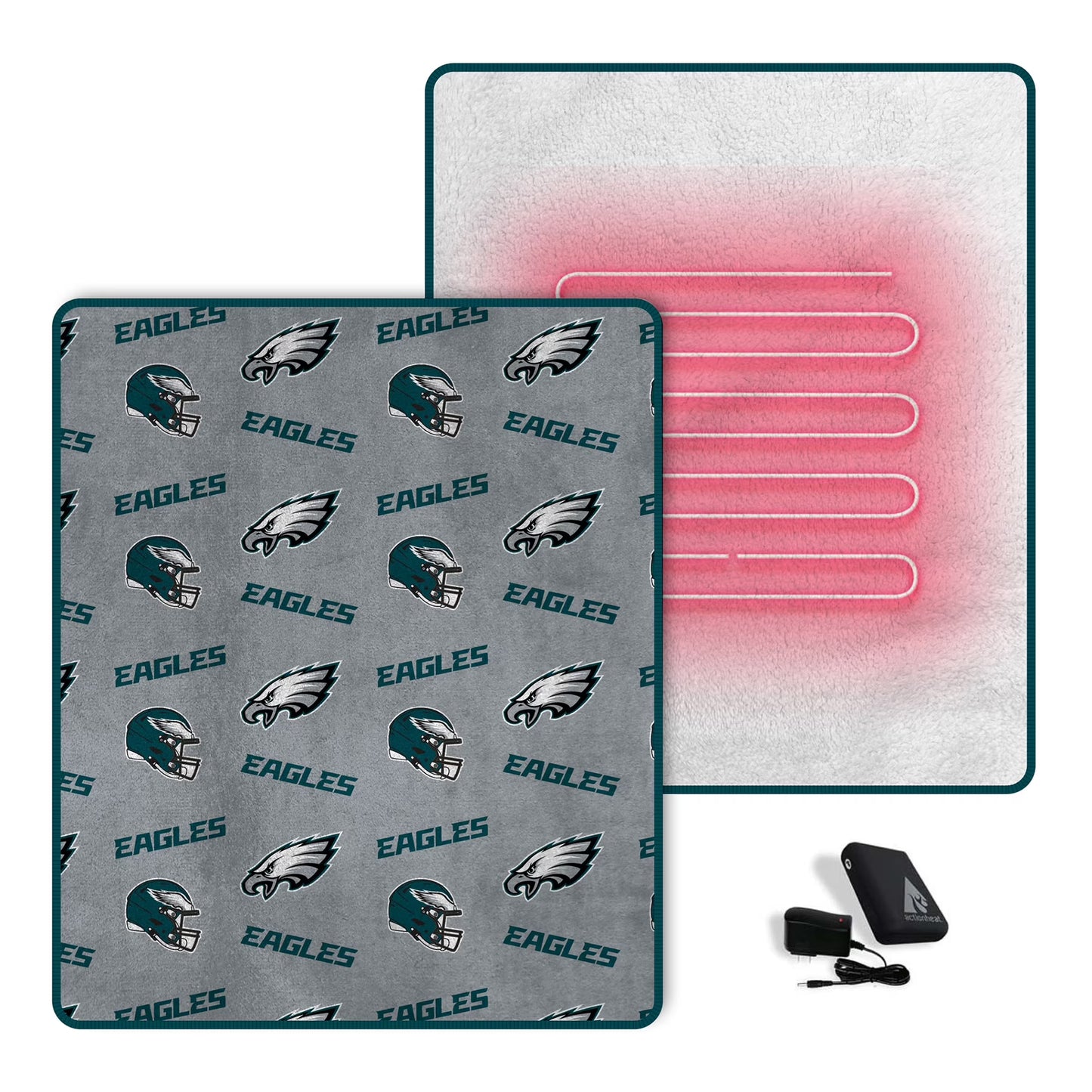 Pegasus Philadelphia Eagles Scattered Logos 60" x 70" Heated Blanket