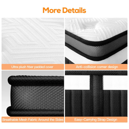 King Mattress, Famistar 13 Inch Memory Foam Mattress King Size, Innerspring Hybrid King Bed Mattress in a Box Medium Firm with Motion Isolation & Strong Support & Pressure Relief, CertiPUR-US