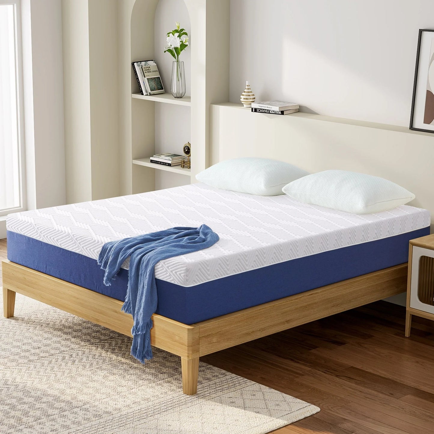 Full Size Mattress Madinog 12" Medium Plush Mattress Gel Memory Foam Support Bed-in-a-Box