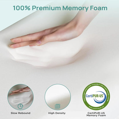 3 Inch Firm Mattress Topper Twin Size, Memory Foam Bed Topper with Soft & Firm Options for Back Pain Relief, Mattress Topper with 2-Sided Cover, Ergonomic 5-Zone Design, CertiPUR Certified