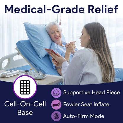 Proheal Bariatric Low Air Loss Alternating Pressure Air Mattress with Pump & Dual Compressor Stages I-IV - 42" x 80" x 10"