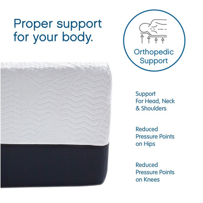 Cool Gel 14" Gel Memory Foam Mattress with 2 Bonus Pillows, Queen