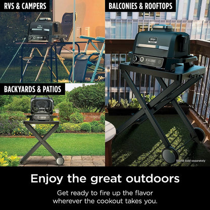 Restored Ninja OG751BRN Woodfire Pro Outdoor Grill and Smoker with Temperature Probe (Refurbished)