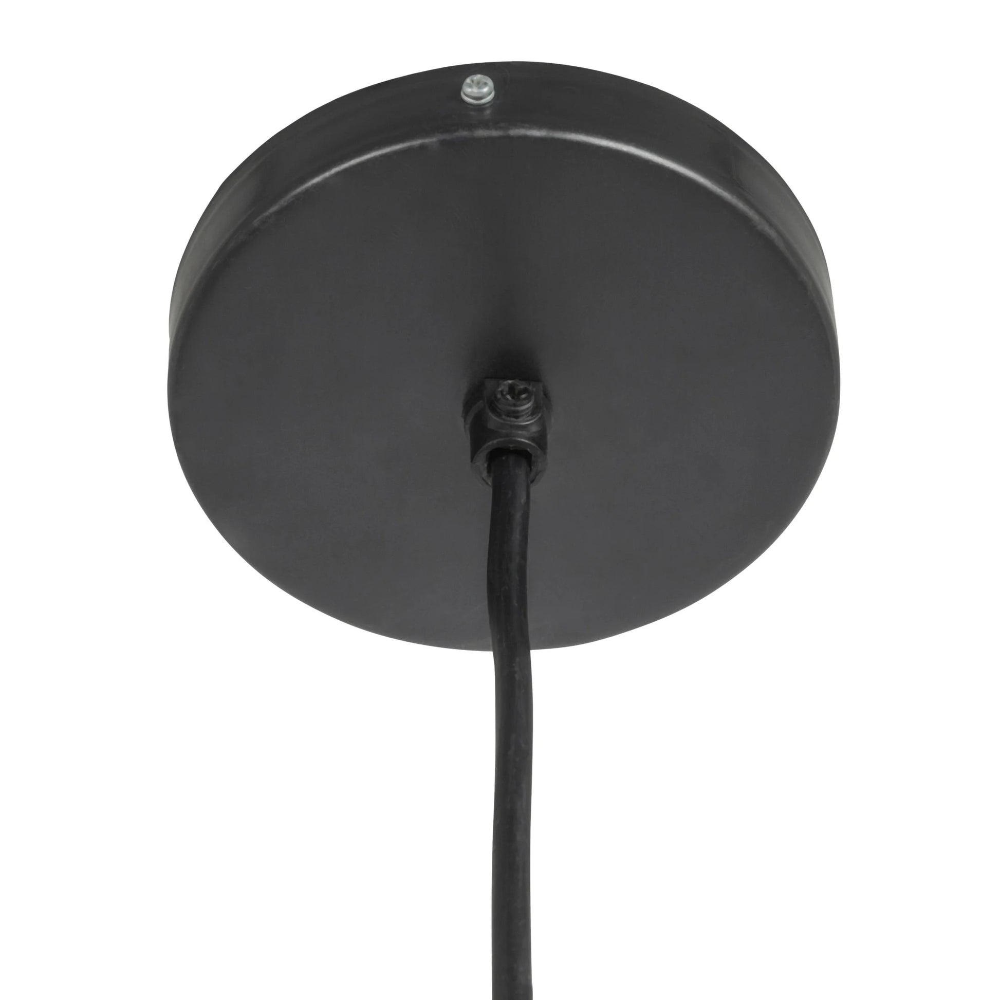 Robert Stevenson Lighting Marina Natural Capiz and Metal Orb Pendant Ceiling Light, Natural and Black