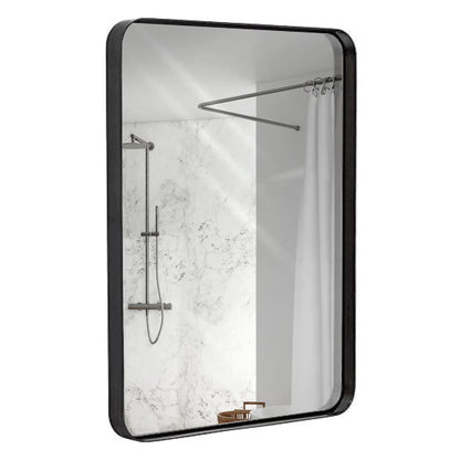 Hamilton Hills 22x30 inch Metal Black Frame Mirror for Bathroom