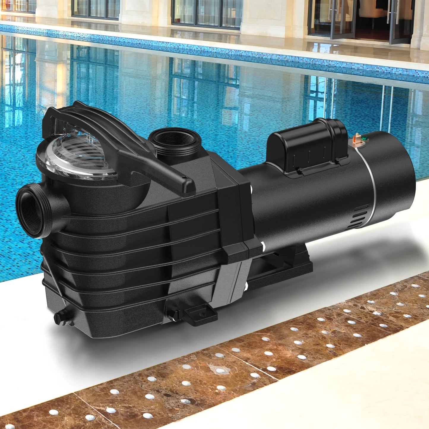 2.5HP 6000GPH In/Above Ground Swimming Pool Pumps,1900W 115v/230v Dual Voltage Self-Priming Pump for Spa Bathtub Irrigation,High Flow and Energy Saving