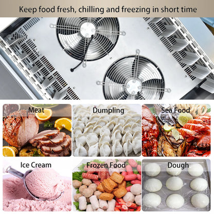 Kolice Commercial 10 Trays Blast Chiller,Blast Freezer with Food Probe, Lowest temp: -40° F, for Restaurants,Bakerys,Schools,Hotels