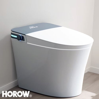 HOROW 10" Rough-in Bidet Toilet , White with Auto Open/Close Lid, Instant Warm Water, Elongated Heated Seat