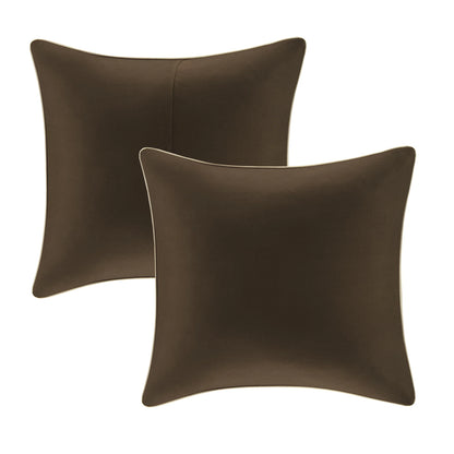 Home Essence Dennie 16 Piece Jacquard Complete Bedding Set With 2 Sheet Sets, King, Brown