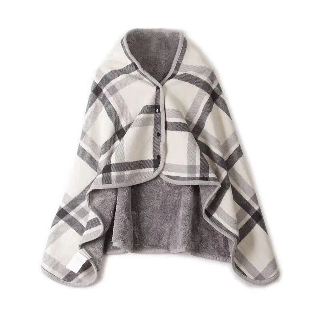 Doublelayer Blanket Scarf ultra-soft plush style Ponchos Shawls and Wraps