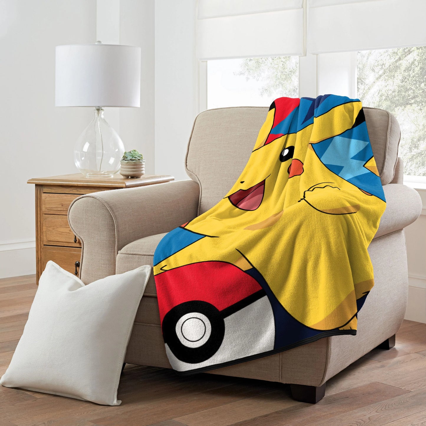 Pokemon Throw Blanket, "Quick Capture", Micro Raschel, 46in x 60in, 1 Each