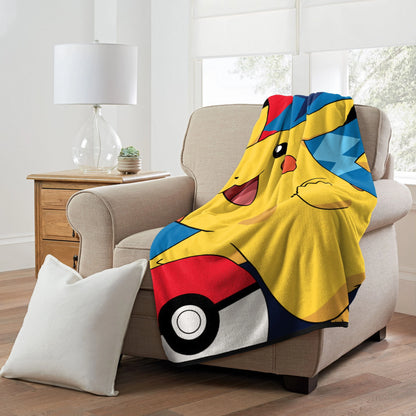 Pokemon Throw Blanket, "Quick Capture", Micro Raschel, 46in x 60in, 1 Each