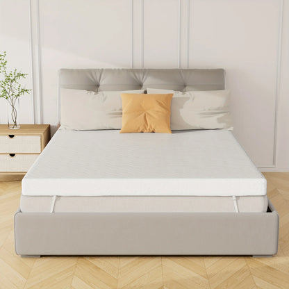 New Thickened Quilted Latex Layer High Resilience Zero Pressure Mattress Topper, Foldable 3D Edge Support, Memory High Resilience Latex Thickened Knitted Breathable Non-slip Pad Foldable