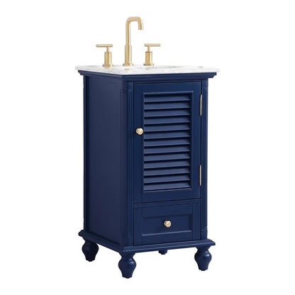 19 inch single bathroom vanity in grey