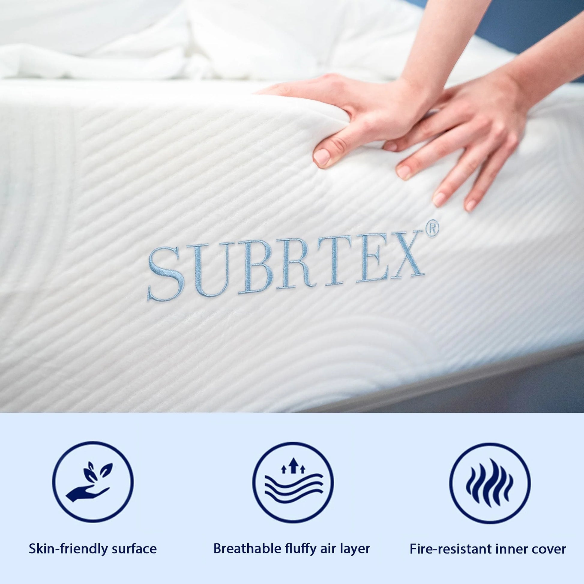 Subrtex 10" Gel Memory Foam Mattress in a Box, Queen
