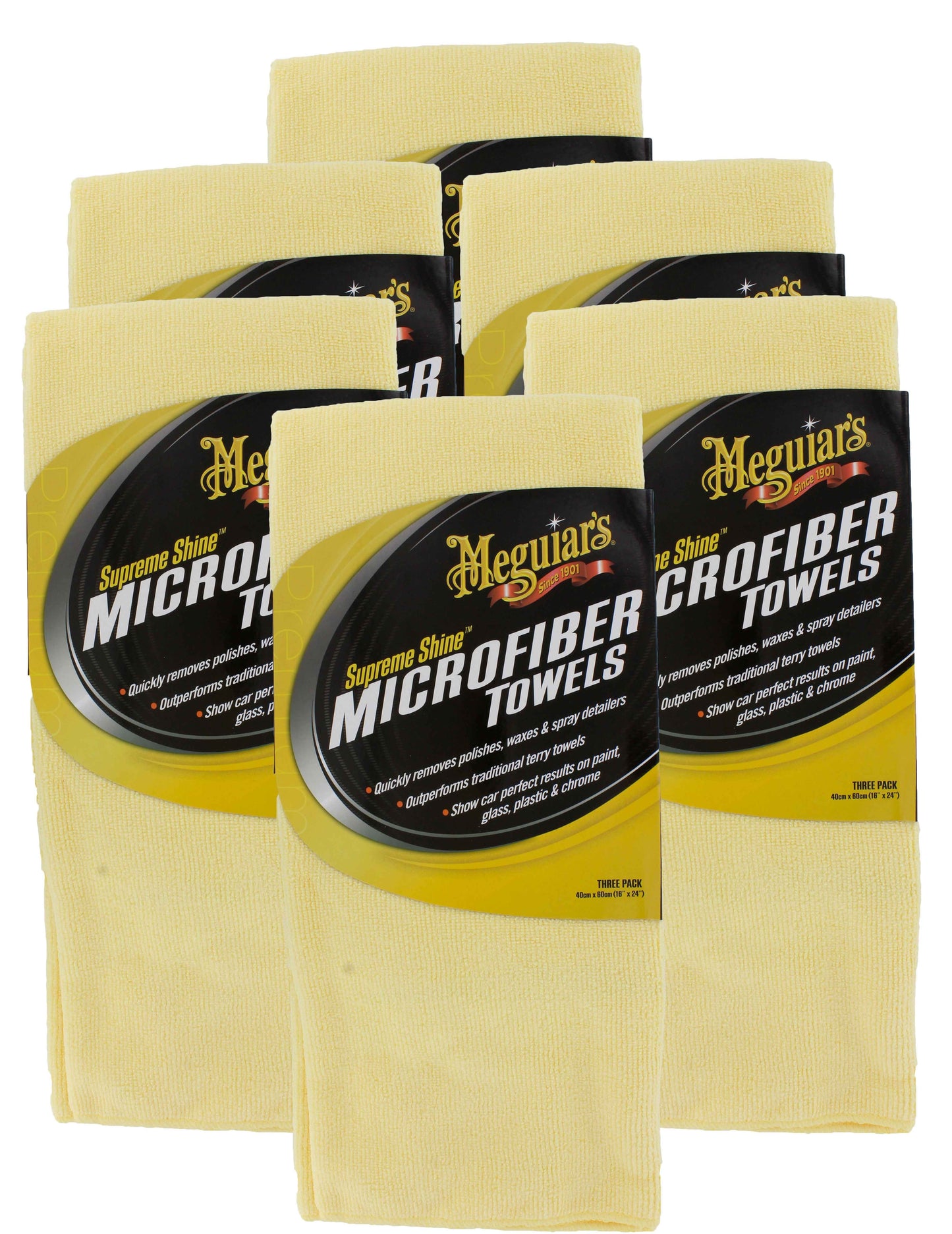 Meguiars X2020 Supreme Shine Microfiber Towels (6 Packs of 3)