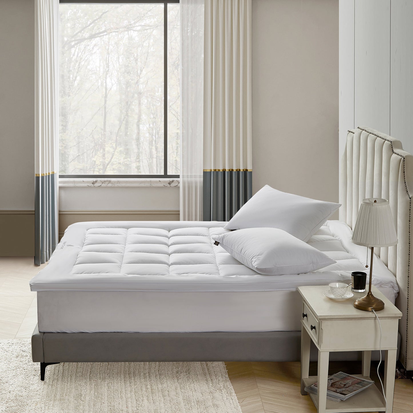 Farm to Home White Organic Cotton 2” Mattress Topper